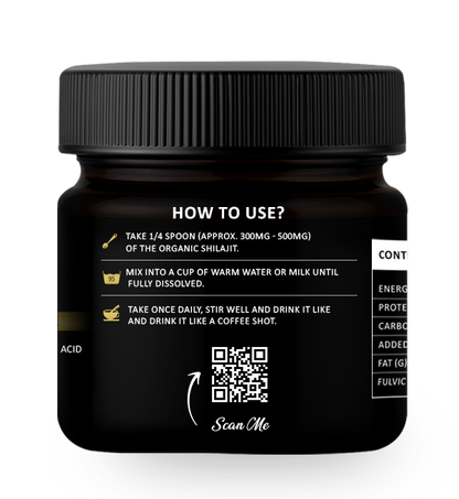 Shilajit Resin – 500g (1000 Servings)